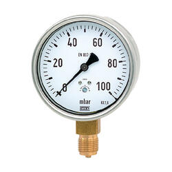 Manometr pro nízké tlaky MKS 63 mm 1/4" -400 až 0 mbar
