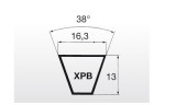 Klínový řemen XPB 4060 Lw - 16,3x4082 La Linea X - 2