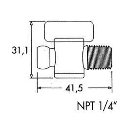 1/4" ventil s vnějším závitem NPT 1/4" - 29452.1 - 2
