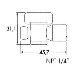 1/4" ventil s vnitřním závitem NPT 1/4" - 29453.1 - 2