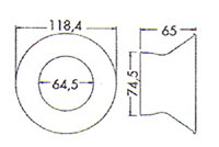 2 1/2" kulatá sací tryska antistatická (průměr 11,43 cm, černá) - 81303AS.1 - 2