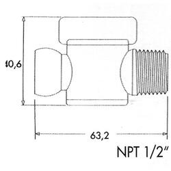 1/2" ventil s vnějším závitem NPT 1/2" - 39852.1 - 2