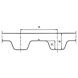 Ozubený řemen T5-25 mm PU Megalinear ocelový kord metráž - 2