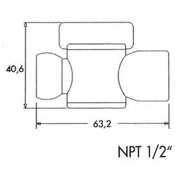 1/2" ventil s vnitřním závitem NPT 1/2" - 39853.1 - 2