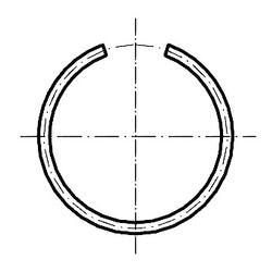 Kroužek pojistný drátěný do díry 10 mm - ČSN 022925 - 2